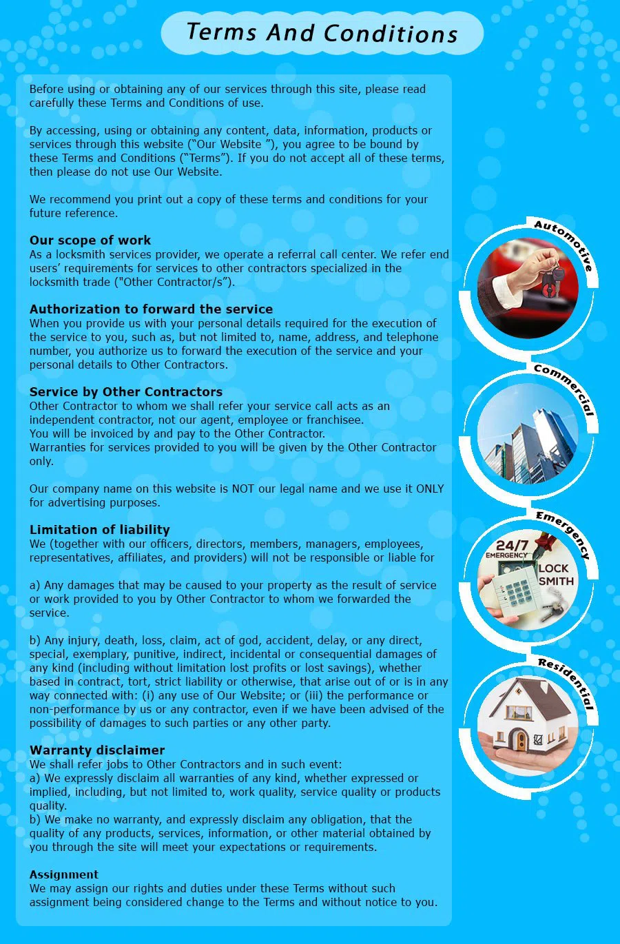 Columbus Master Locksmith, Columbus, OH 614-321-2436 - TermsAndCondition-13